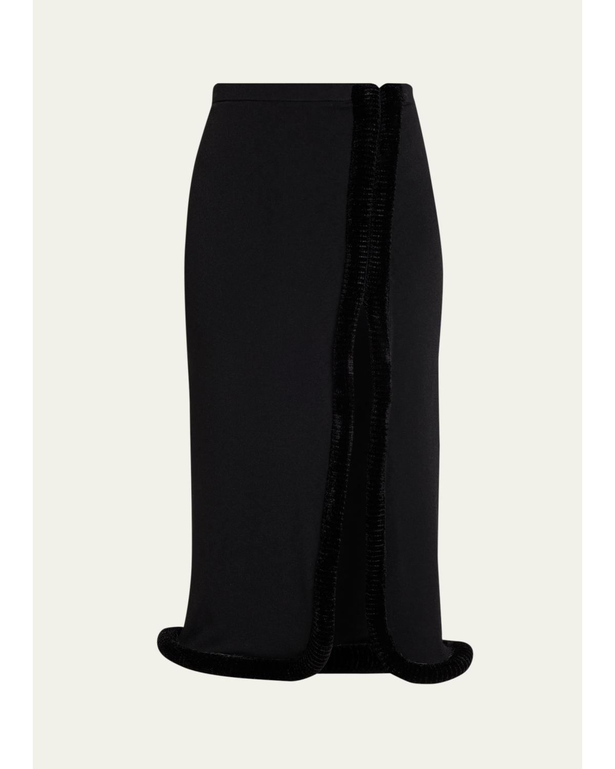Diotima Castries Knit Straight Skirt In Black