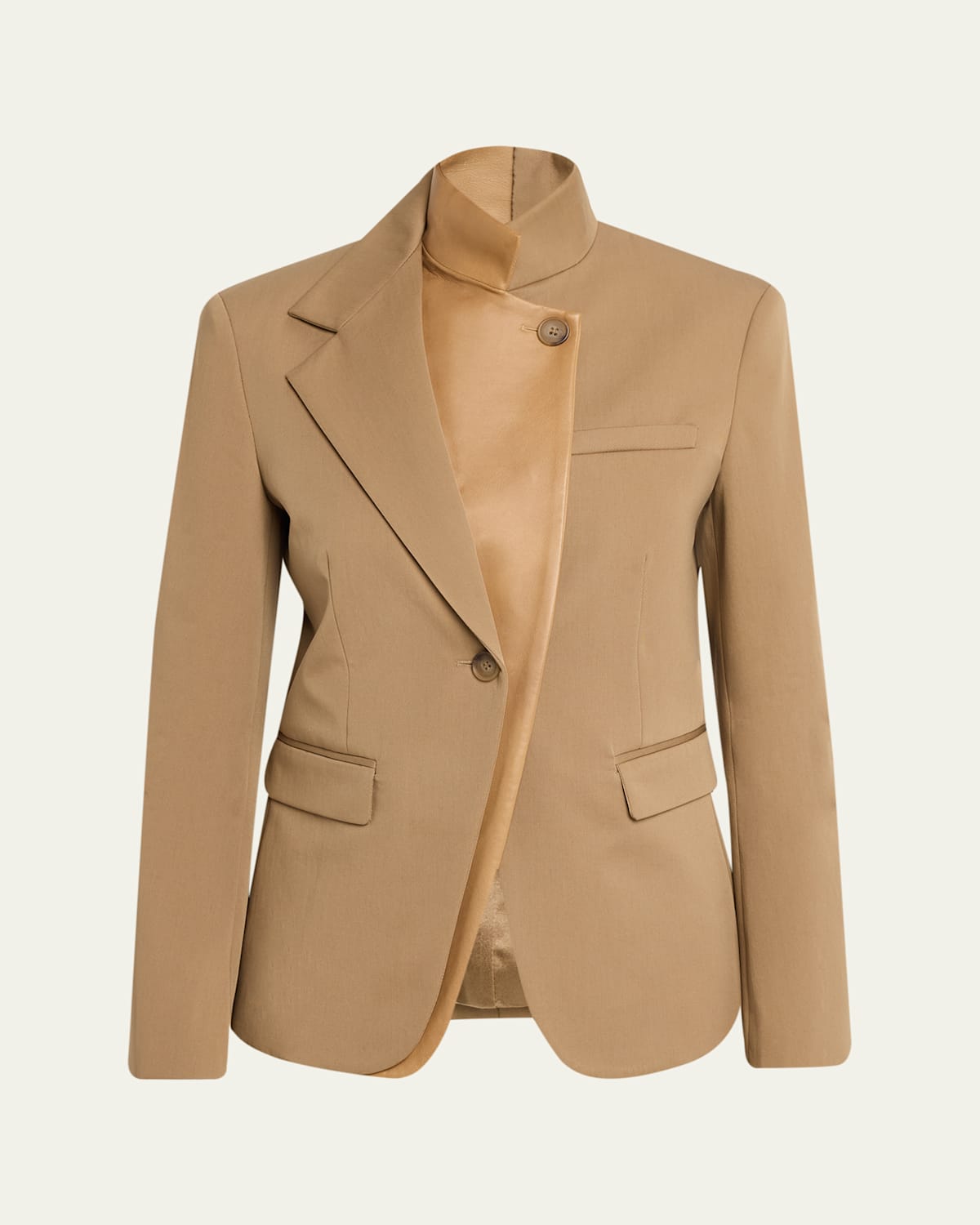 Twp The Double Take Blazer In Trench Chino Twill In Brown