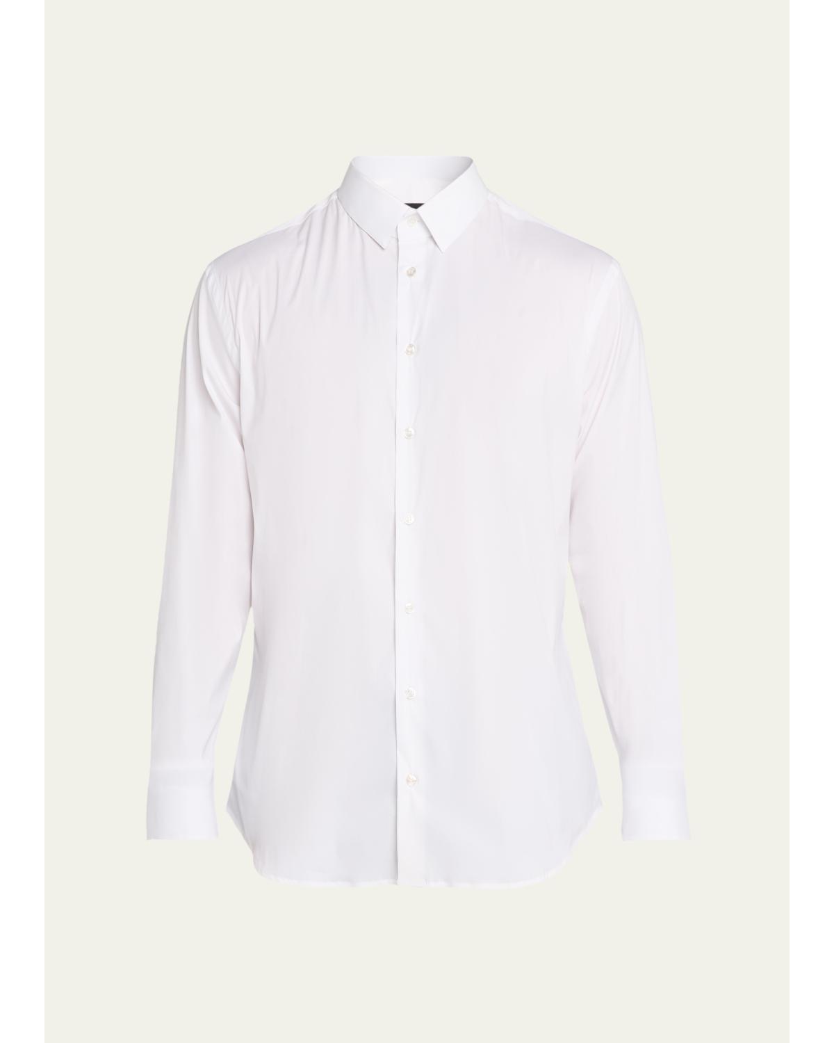 Men'S Solid Stretch Poplin Sport Shirt