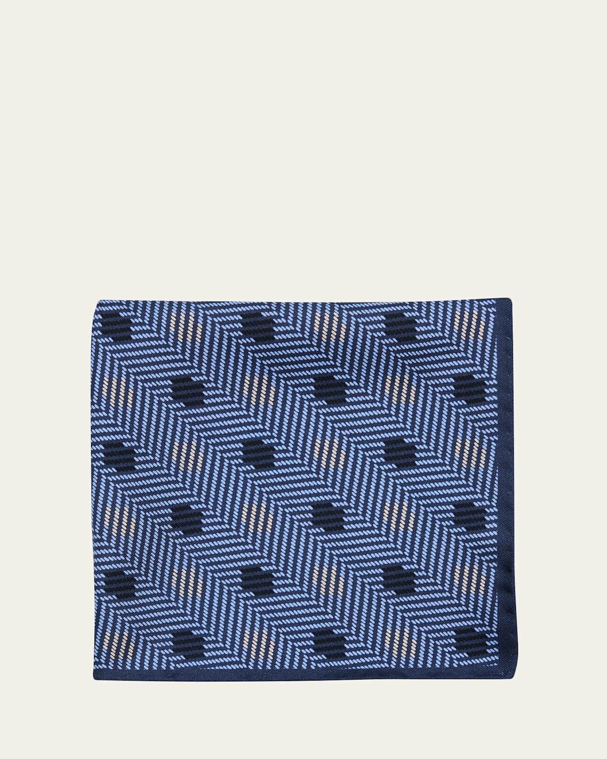 Giorgio Armani Men's Dotted Herringbone Silk Handkerchief