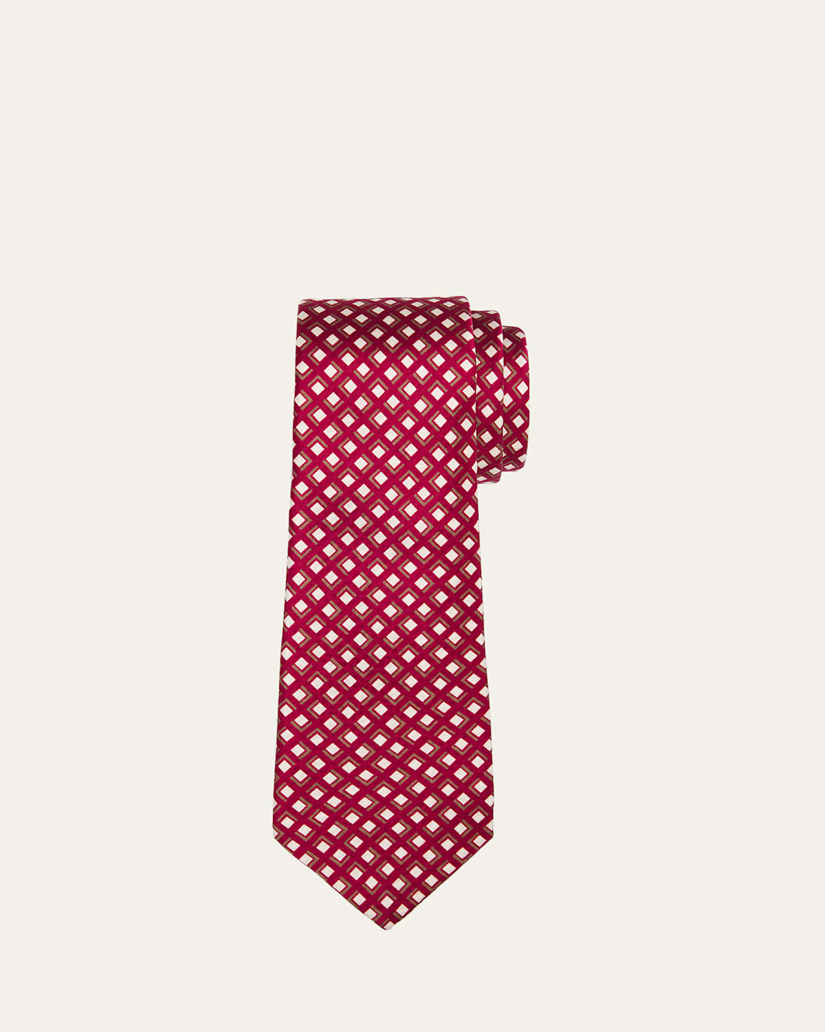 Giorgio Armani Men's Geometric Diamond Silk Tie