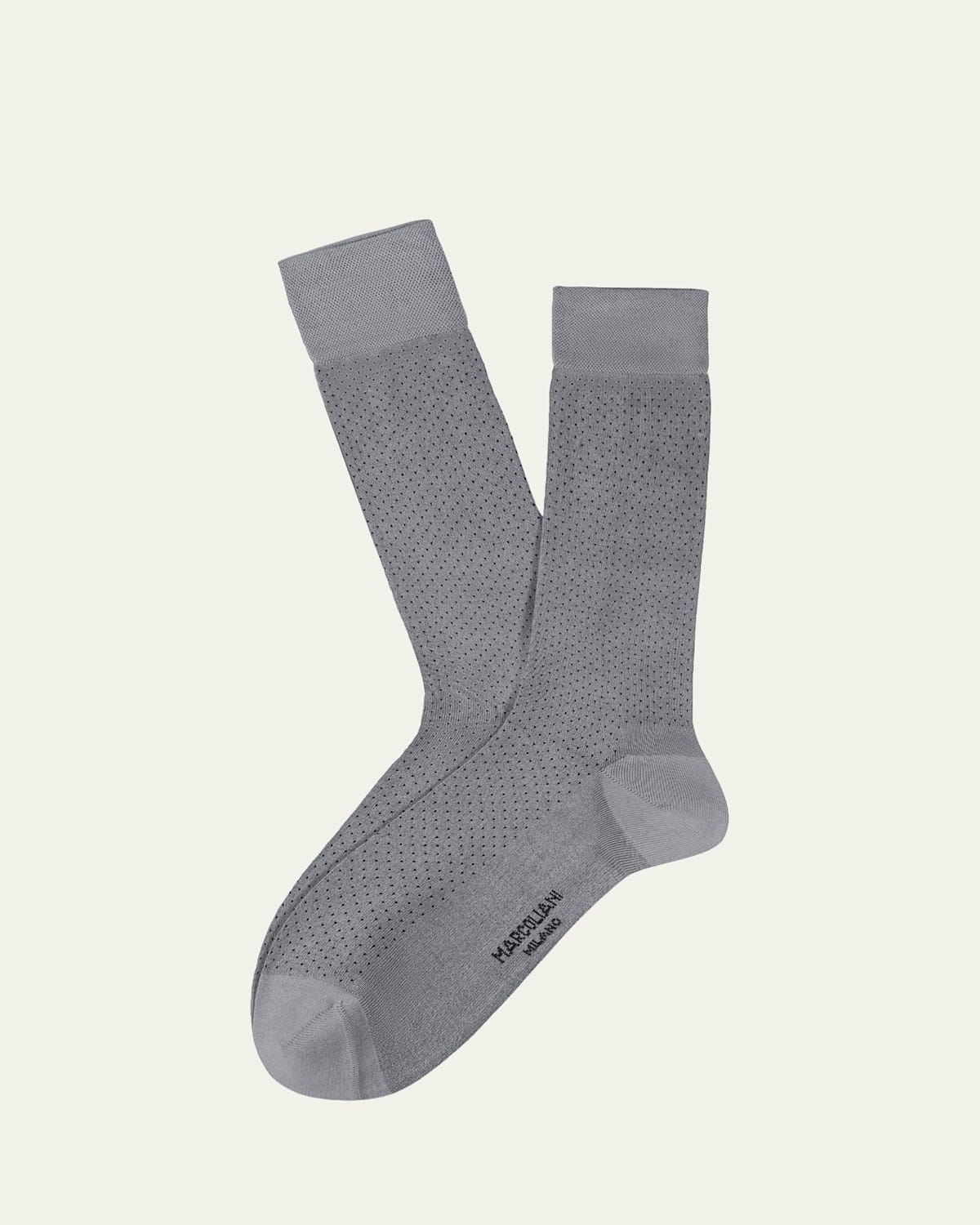 Marcoliani Men's Modal-Blend Pindot Crew Socks