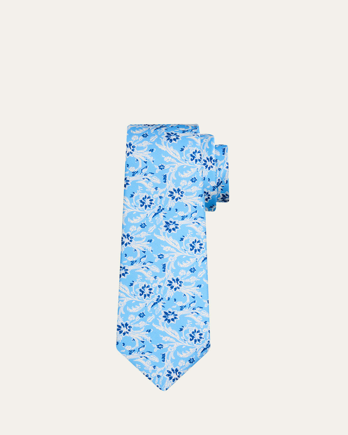 Kiton Men's Floral Silk 7-Fold Tie
