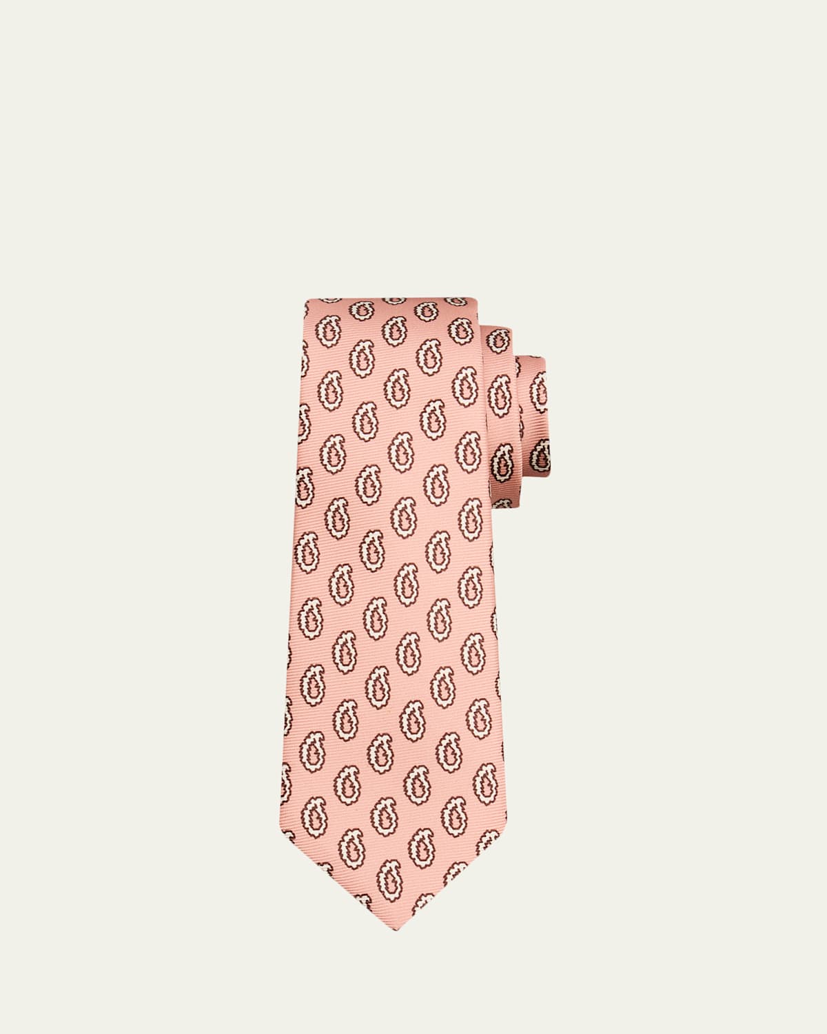 Kiton Men's Graphic Paisley Silk 7-Fold Tie