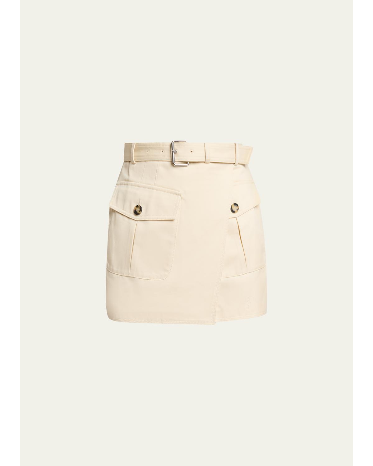 Bruni Belted Mini Utility Skirt