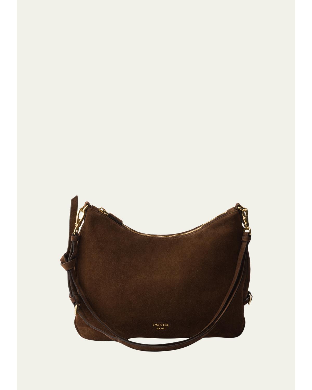 Large Suede Shoulder Bag