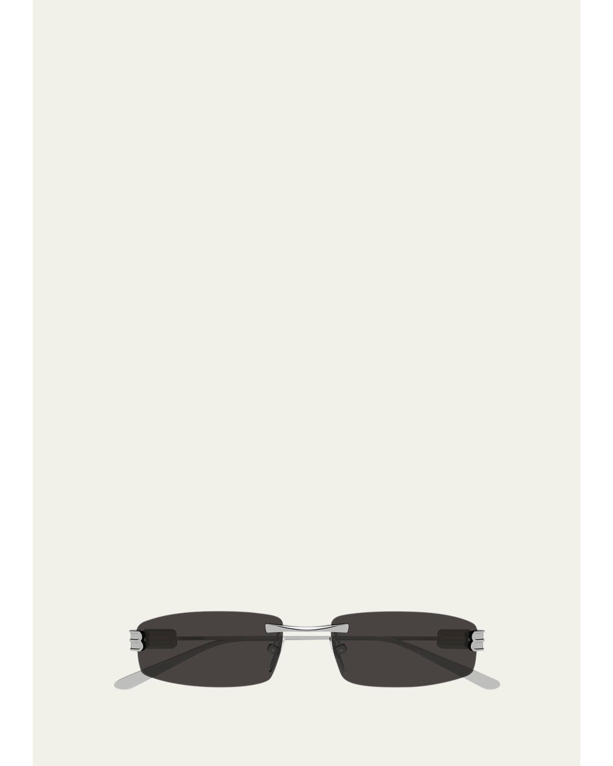 62mm Metal Rectangular Sunglasses