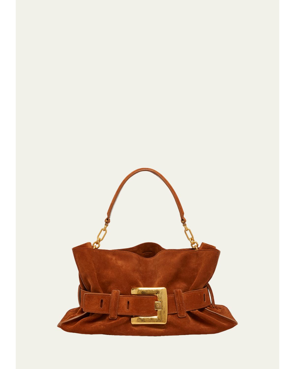 Anthem Medium Shoulder Bag in Suede