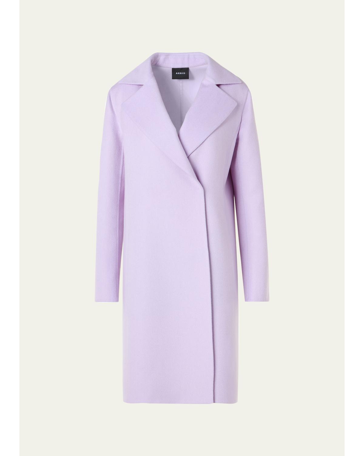 Bera Cashmere-Silk Knee-Length Coat