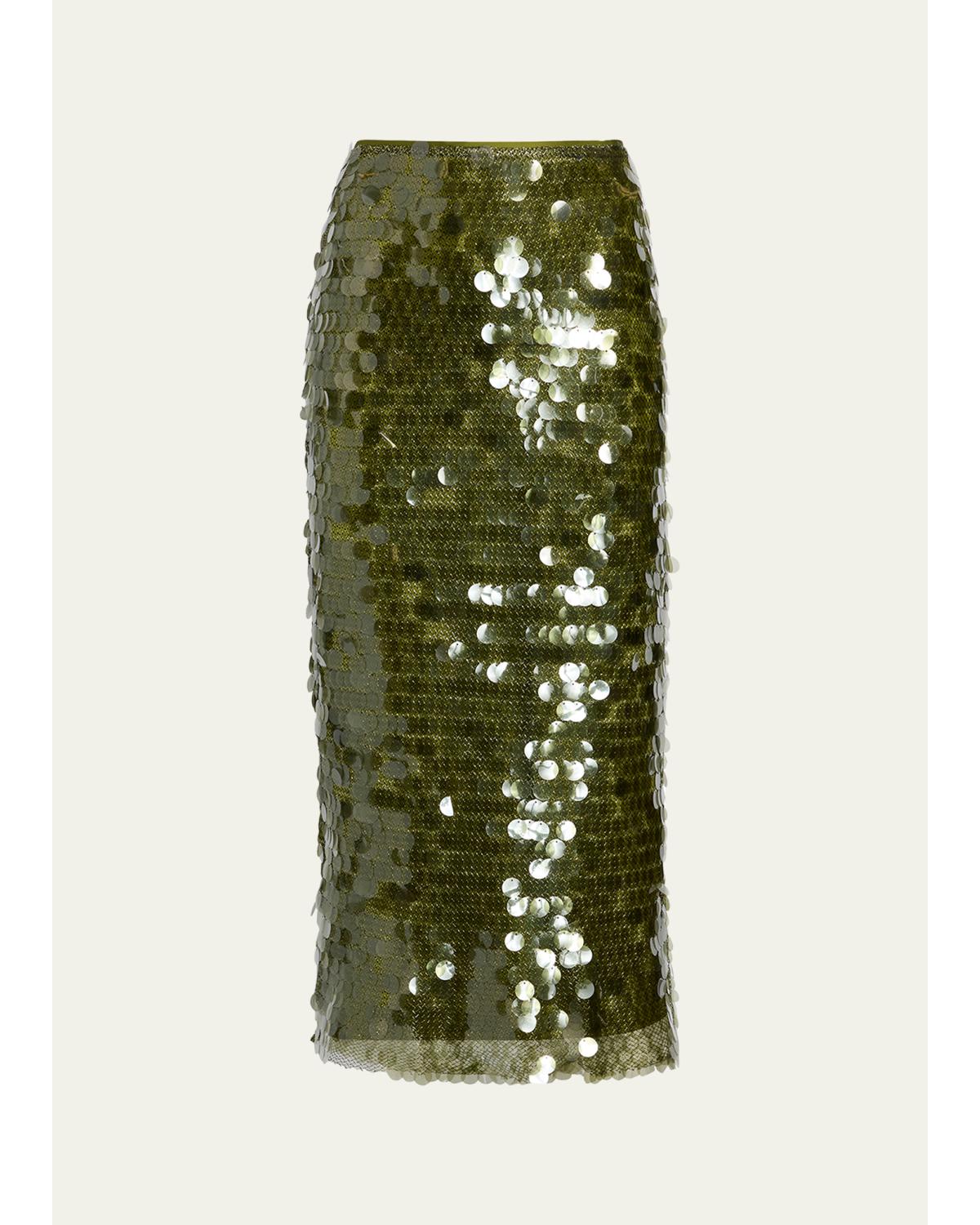 Calista Sequined Pencil Skirt