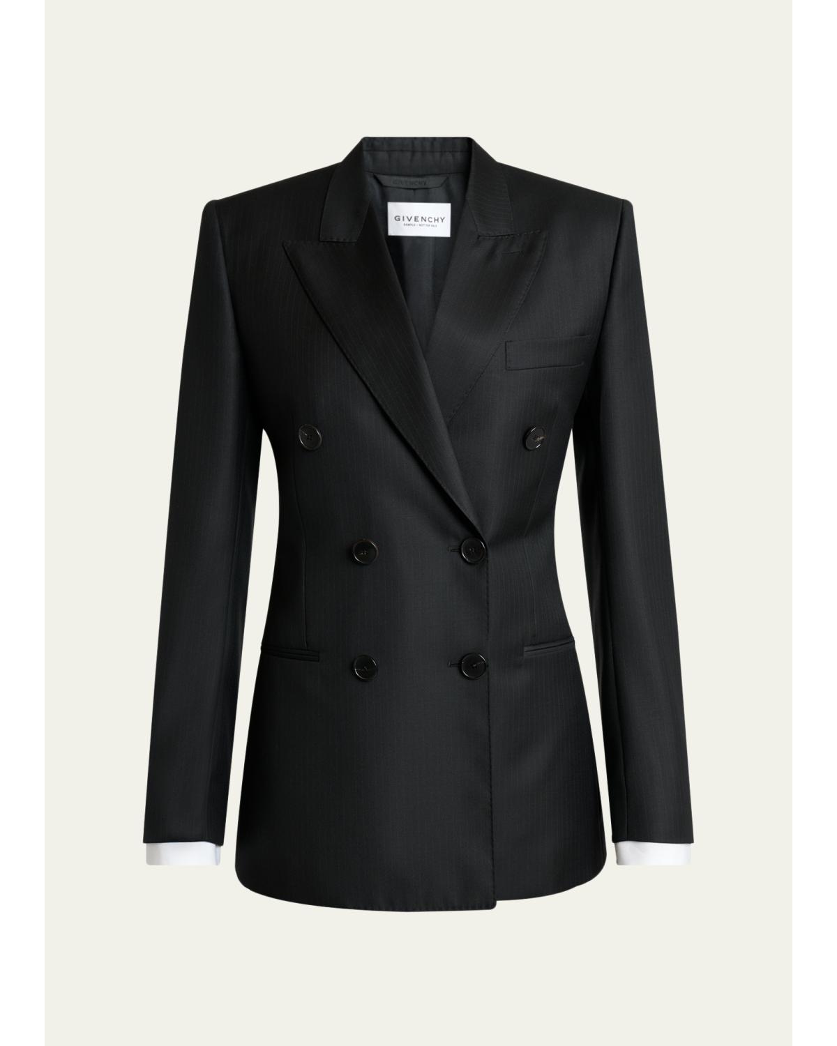 Double-Breasted Pinstripe Jacket