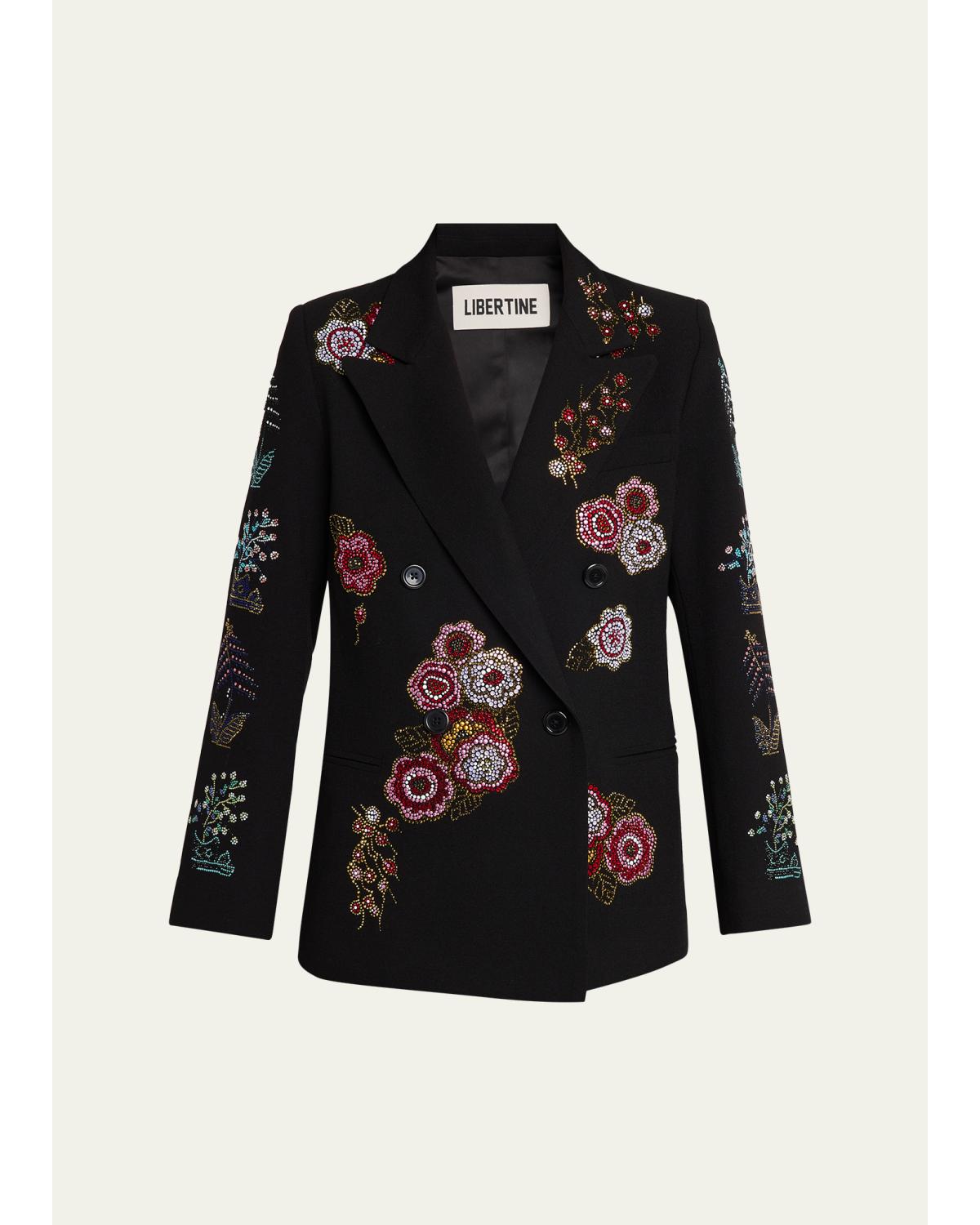 Colette Embellished Double-Breasted Jacket