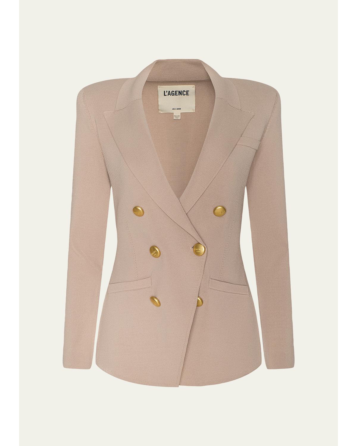 Amelia Knit Double-Breasted Blazer