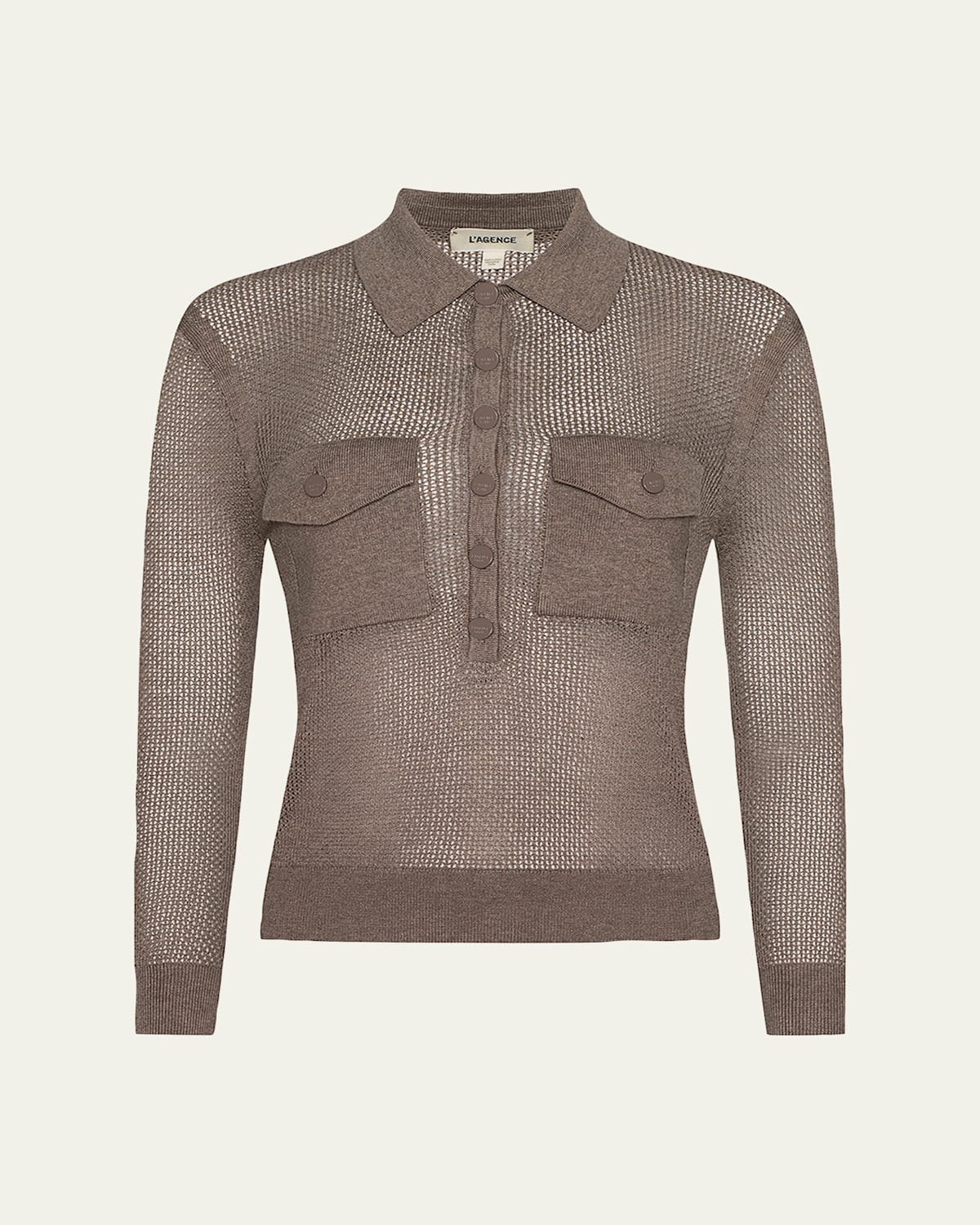 L'agence Carine Cashmere-blend Sweater In Brown