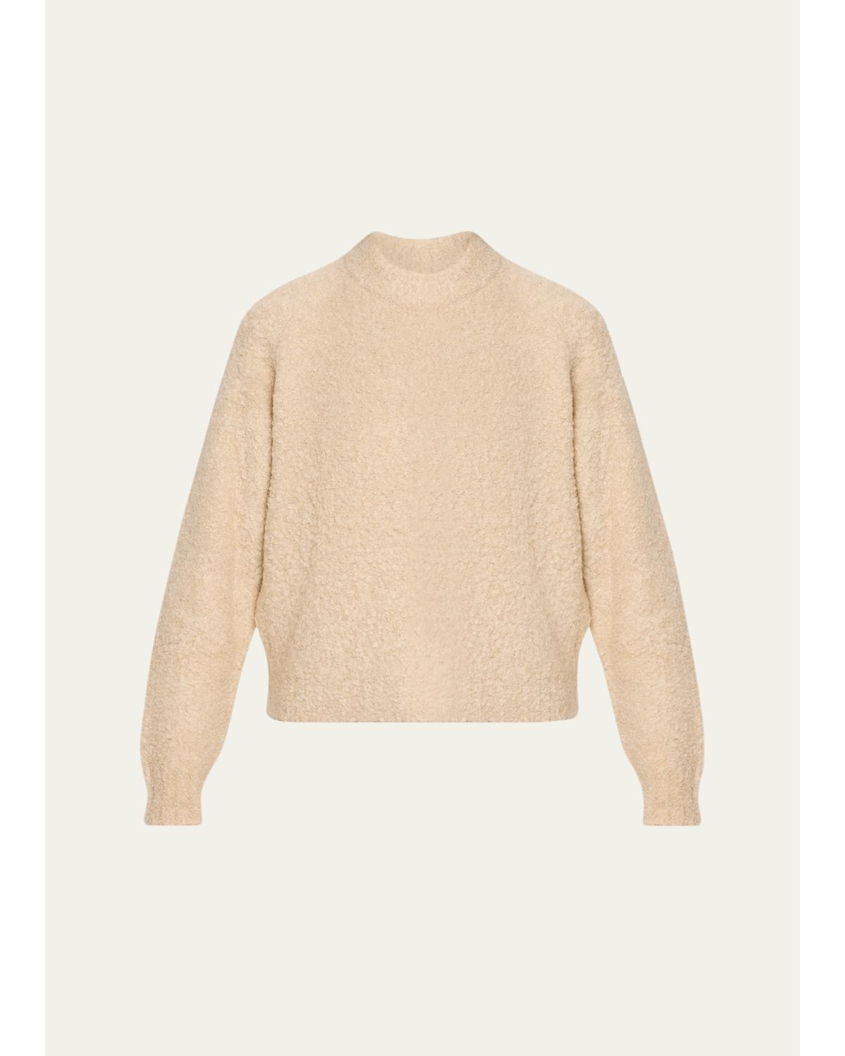 Mock-Neck Wool-Blend Sweater