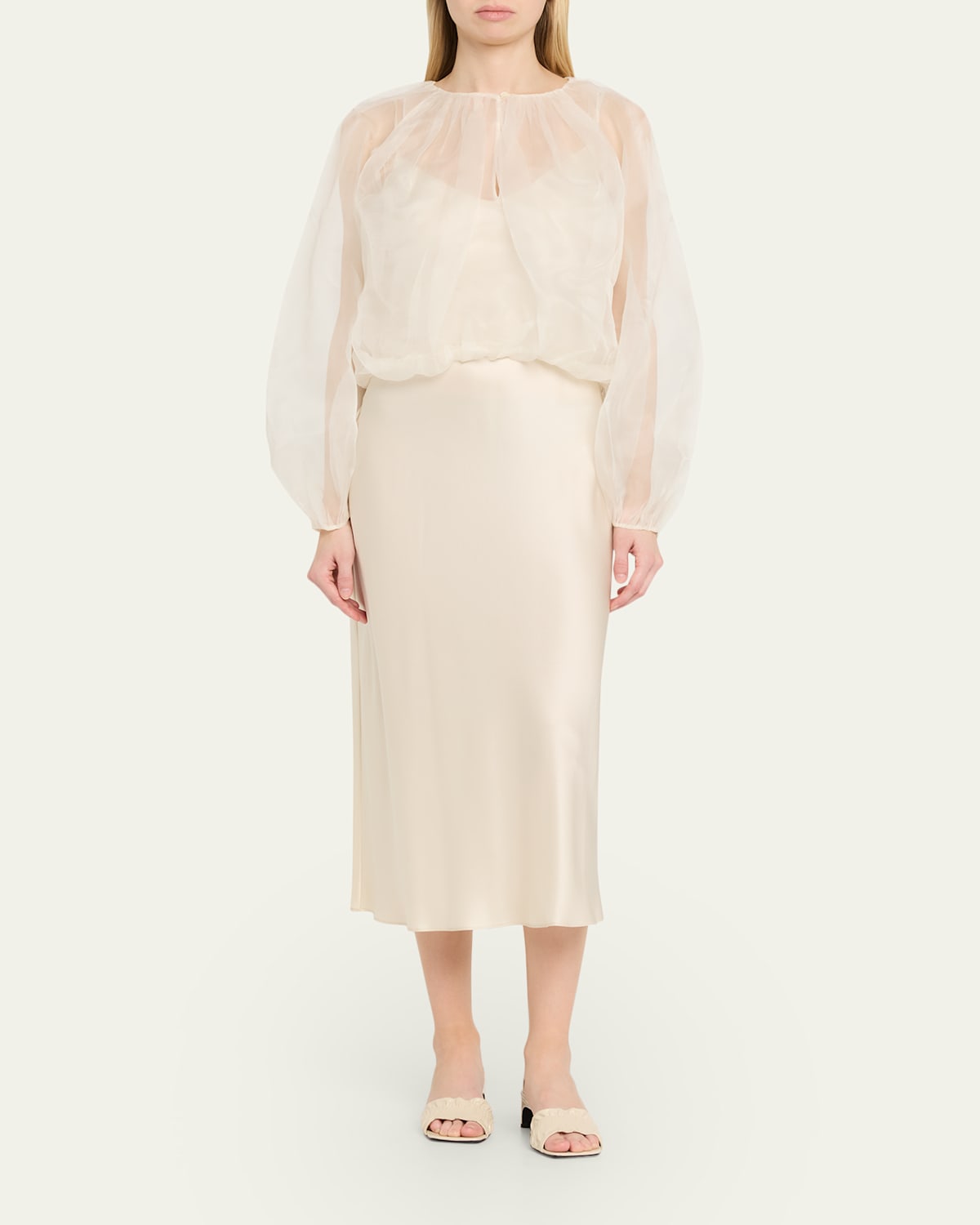 The Sheer Balloon Blouse