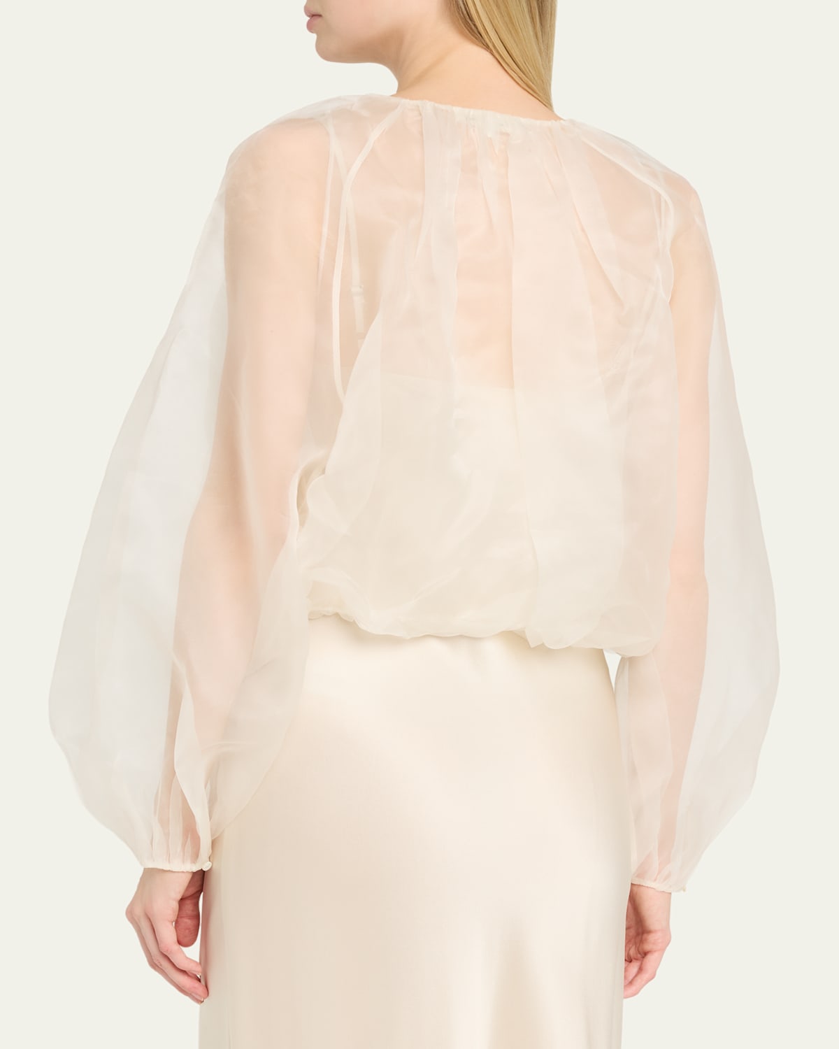 The Sheer Balloon Blouse
