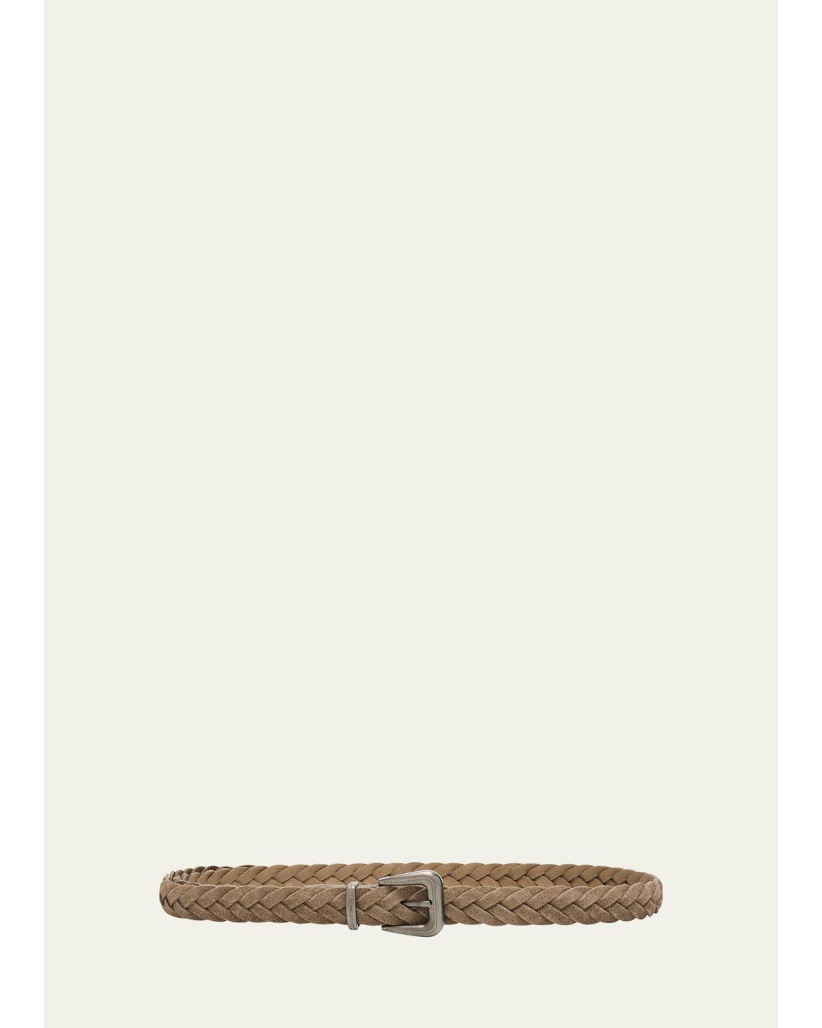 Braided Leather Belt with Monili
