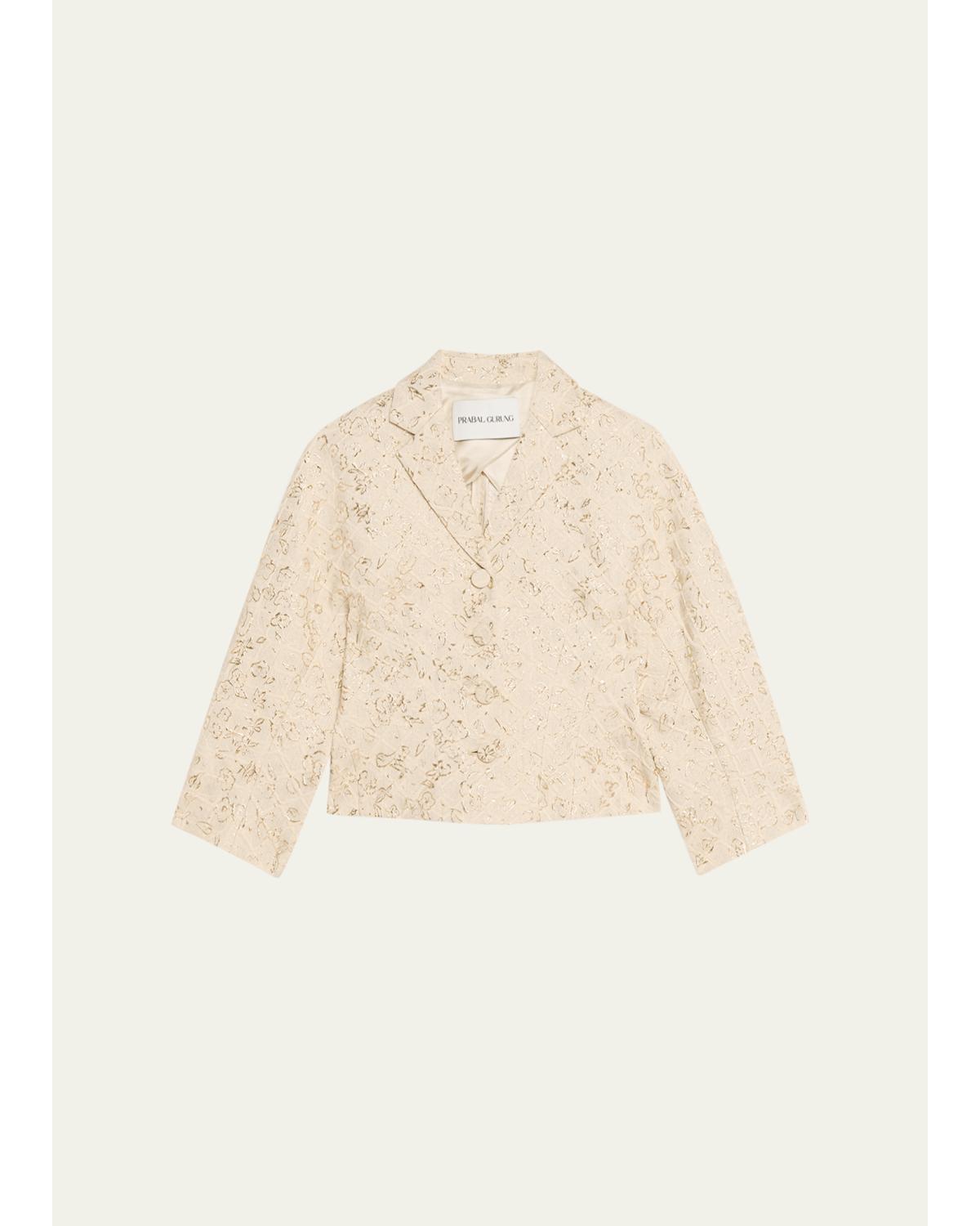 Floral Jacquard Sculpted Jacket