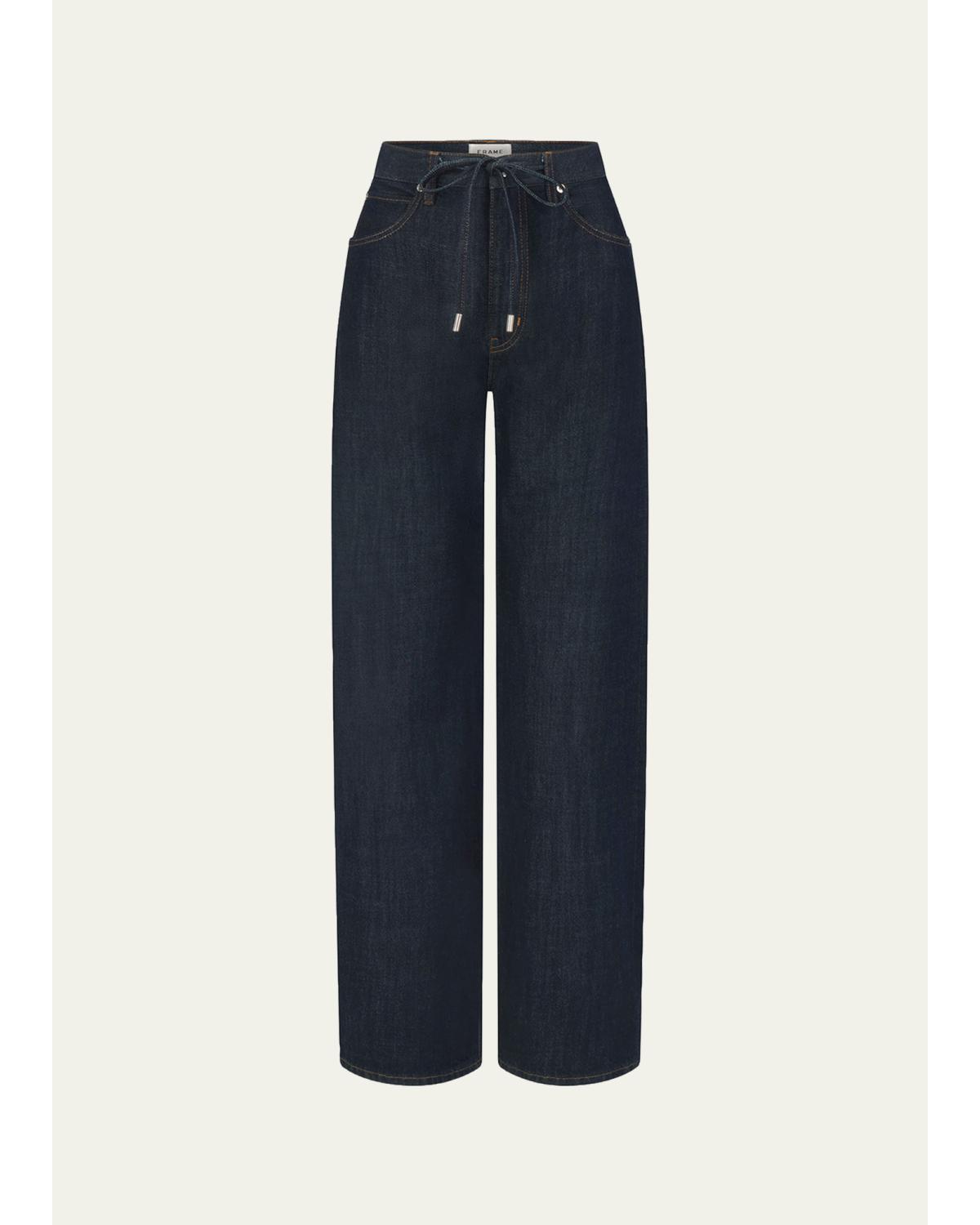 The Off-Duty Drawstring Bow Jeans