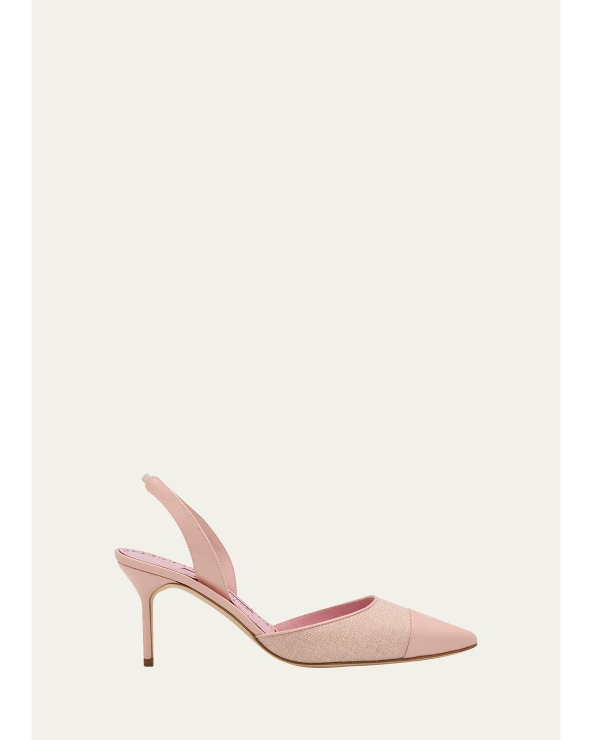 50Mm Capsli Linen And Slingback