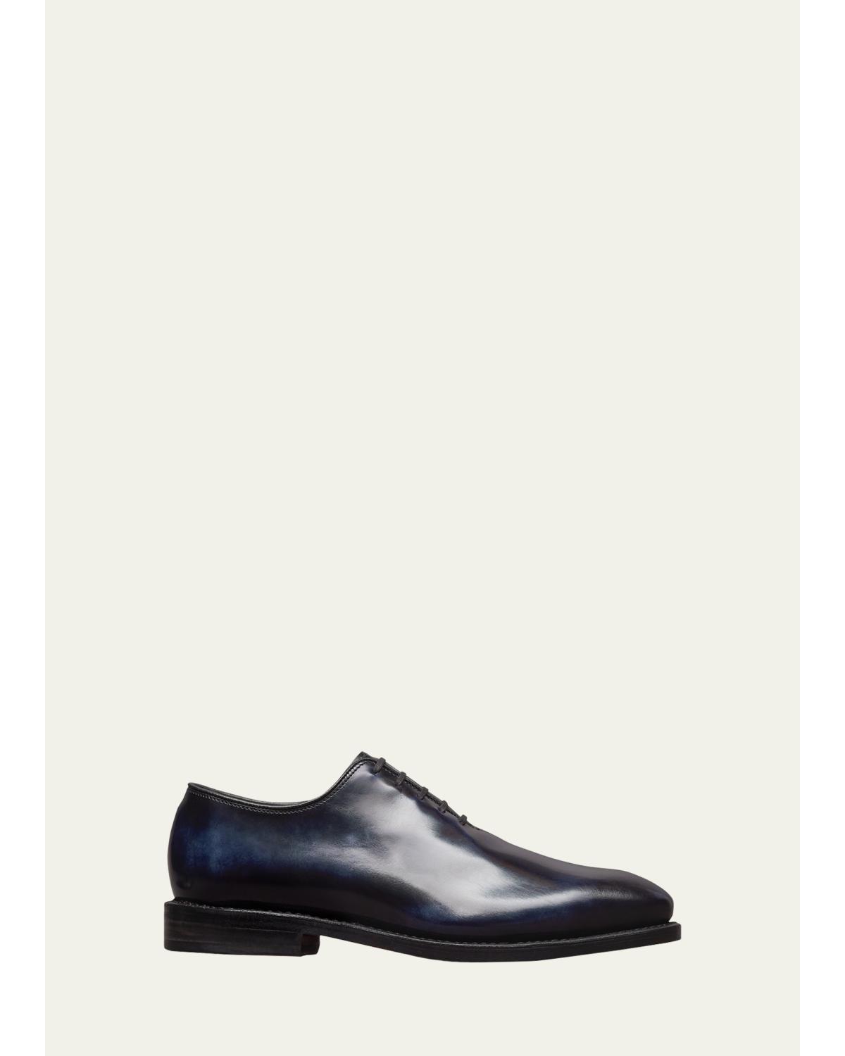 Men'S Morrison Whole-Cut Patina Leather Oxford Dress Shoes