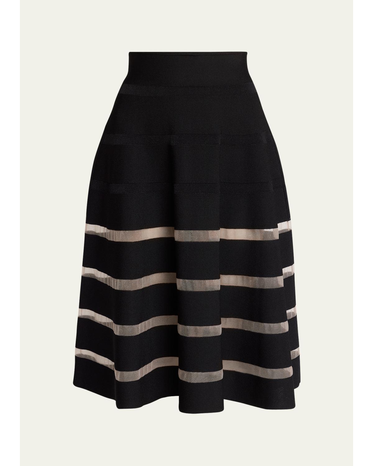 Sheer Striped Midi