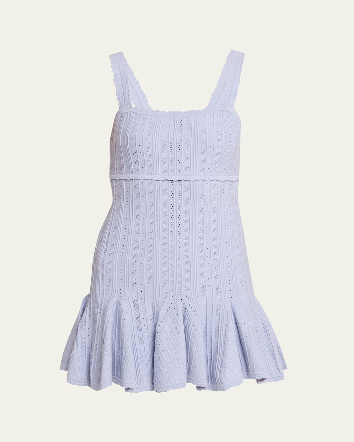 Loveshackfancy Tabatha Pointelle Knit Mini Dress