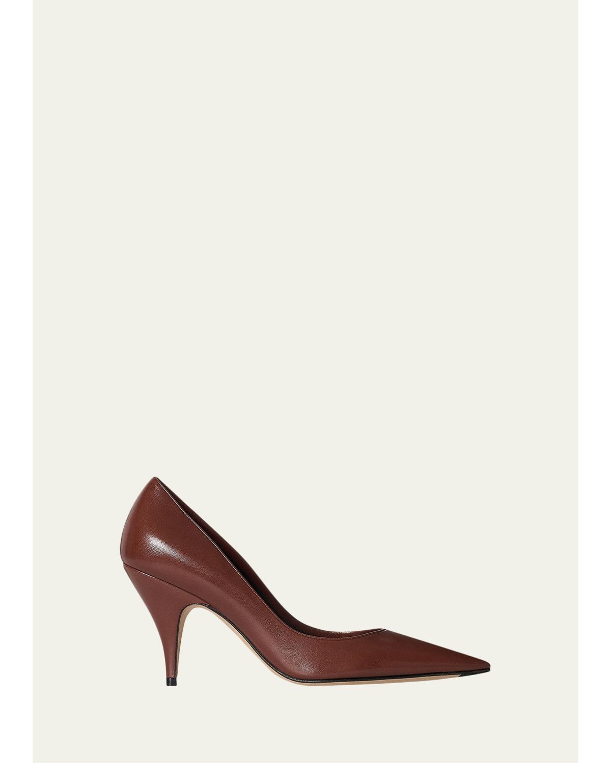 80mm Liisa Leather Pumps