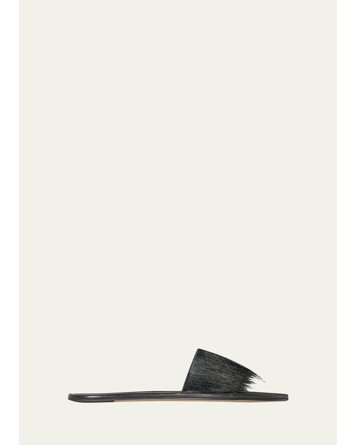 Malick Calf Hair Flat Slide
