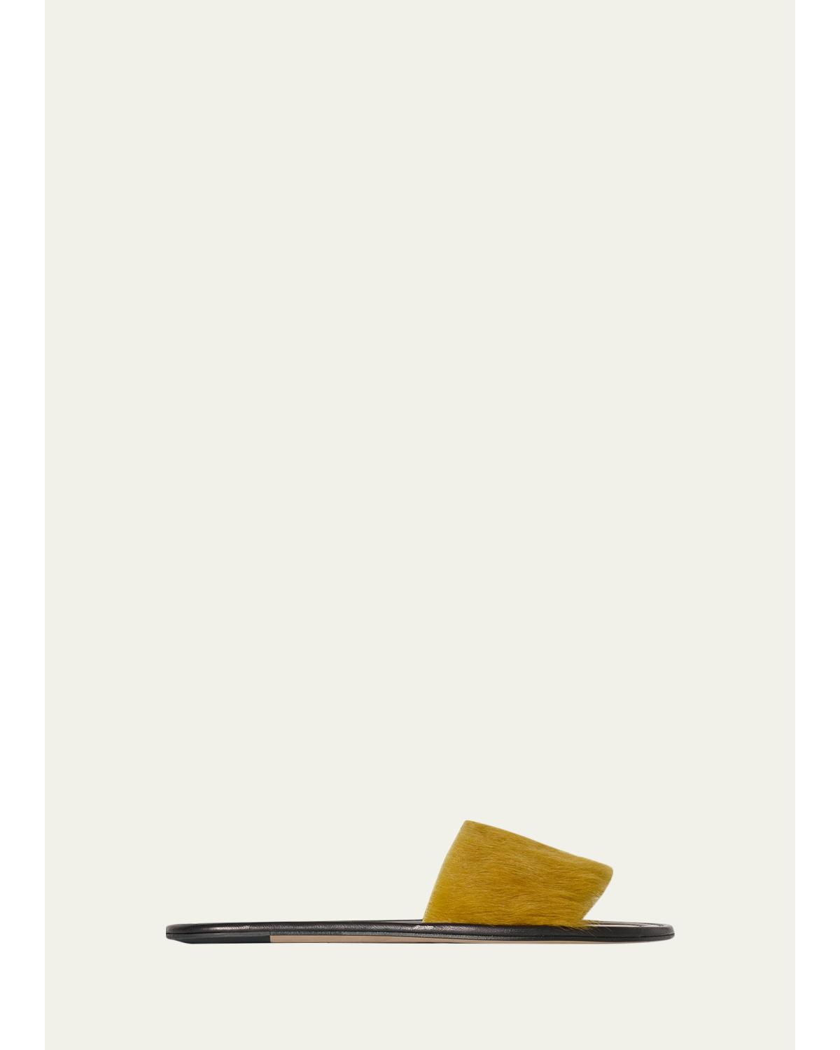 Malick Calf Hair Flat Slide