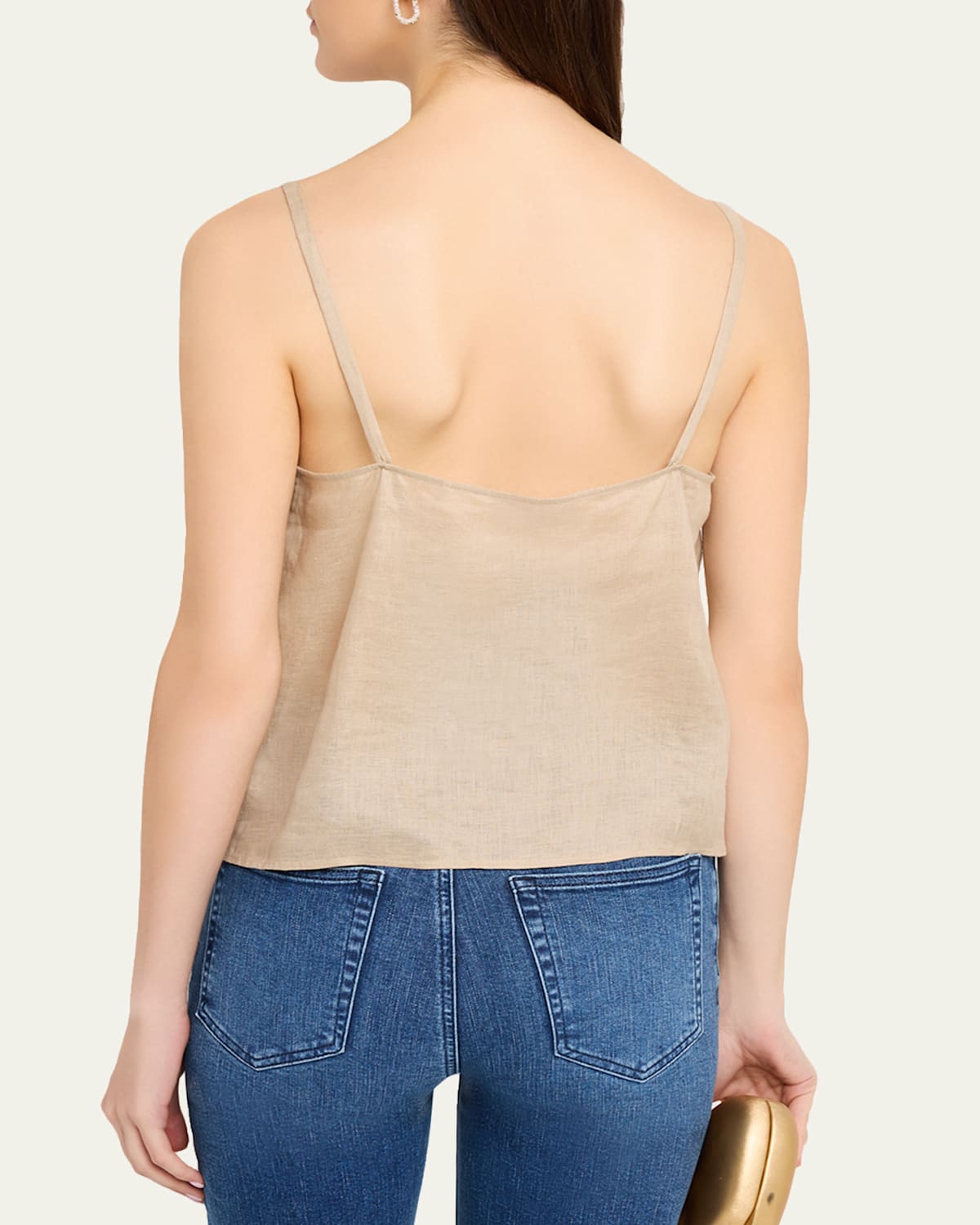 The Linen Button Top