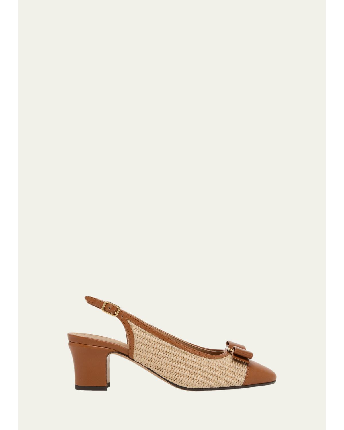 55Mm Vetty Raffia And Slingback
