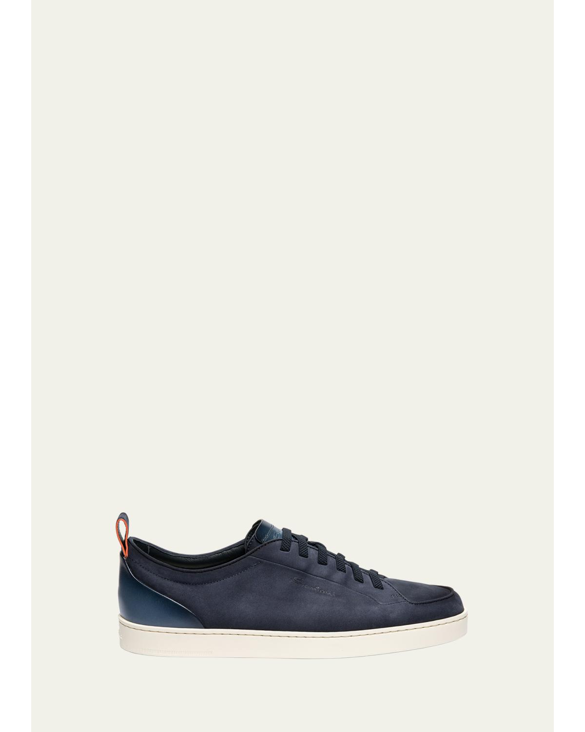 Men's Montecarlo Burnished Suede Low-Top Sneakers