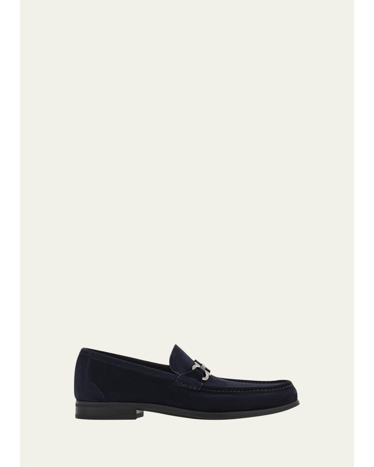 Men'S Grandioso Suede Gancio-Bit Loafers