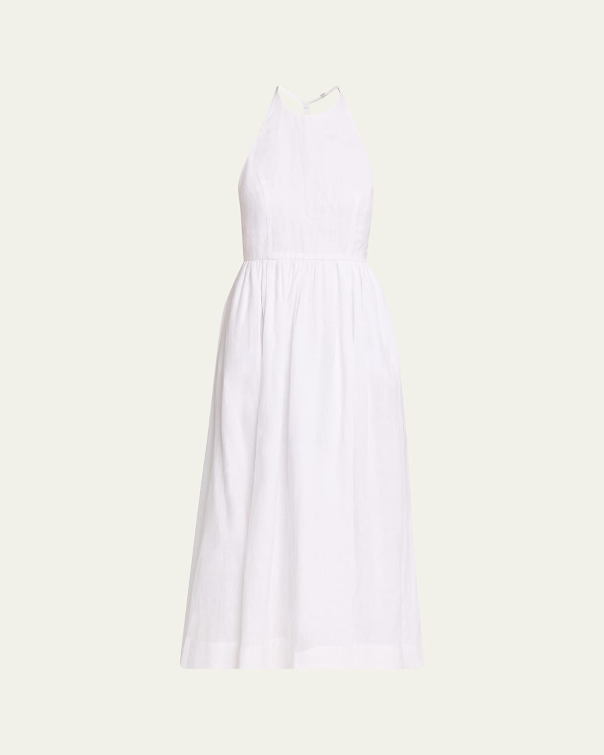 Sleeveless Linen Midi Dress