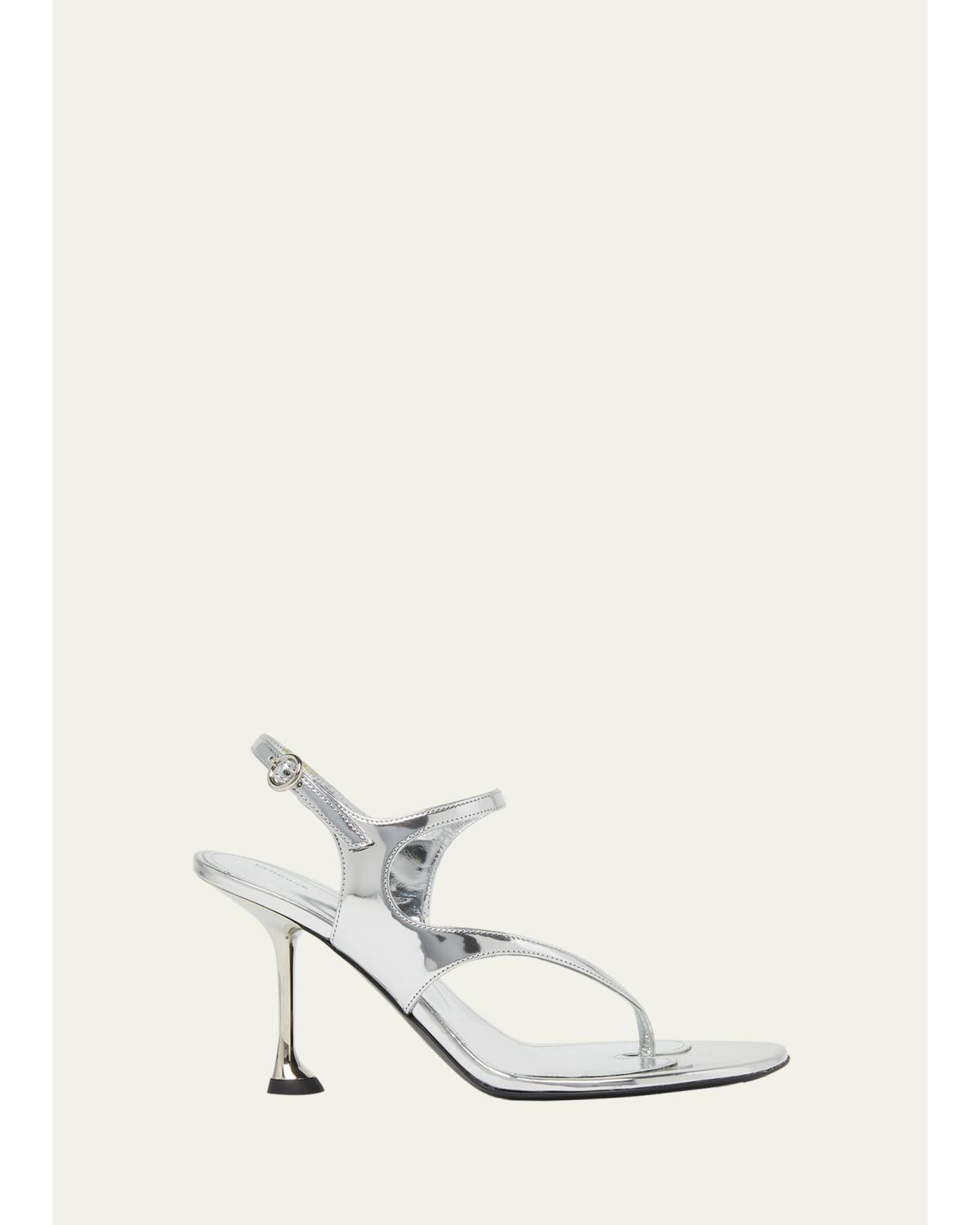 Tee Asymmetric Leather Thong Sandals