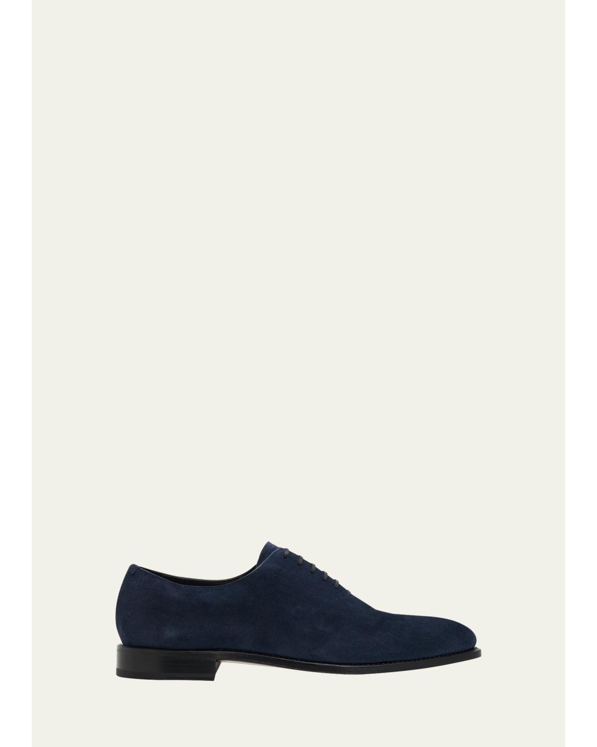 Men'S Angiolo Tramezza Suede Oxfords