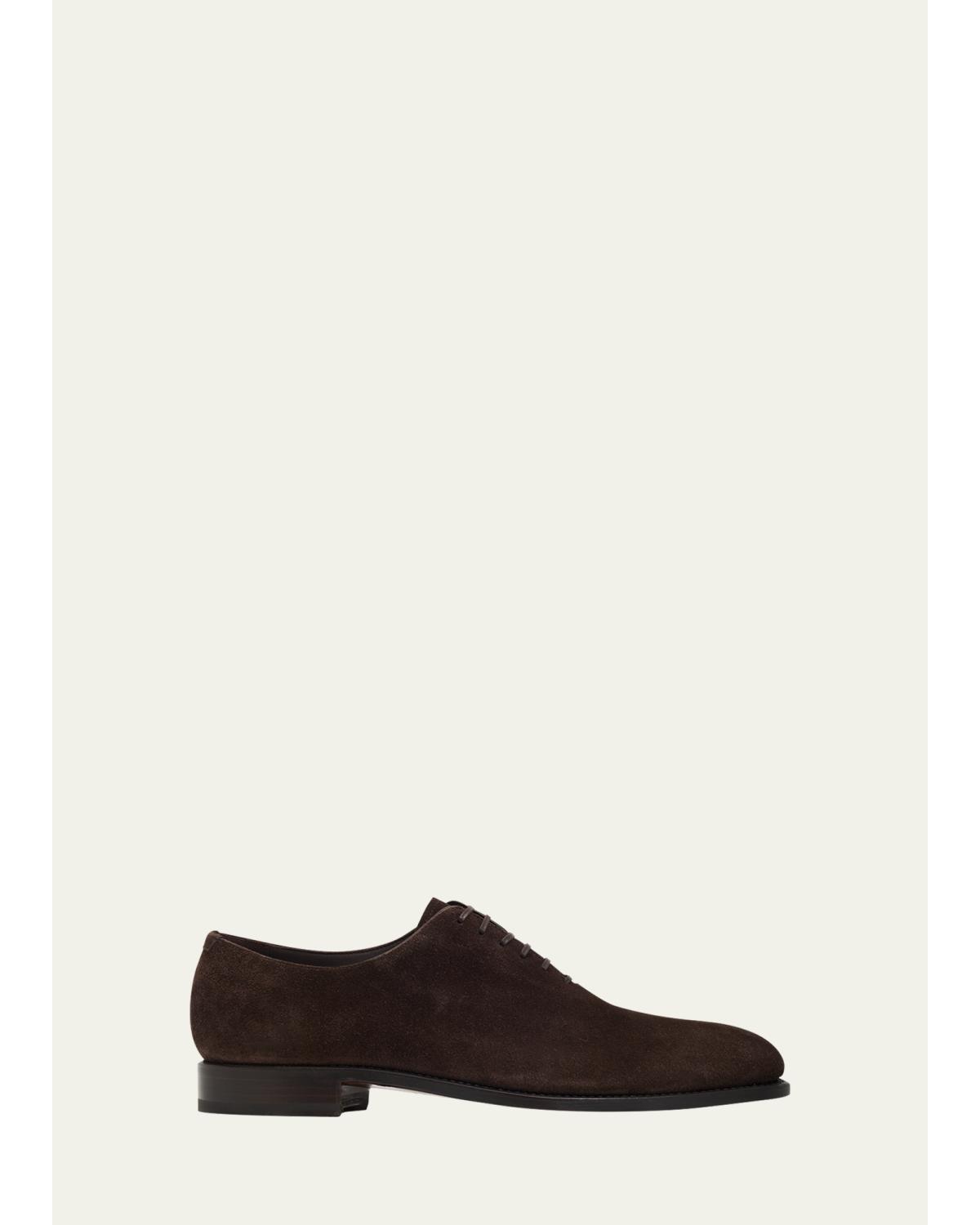 Men'S Angiolo Tramezza Suede Oxfords