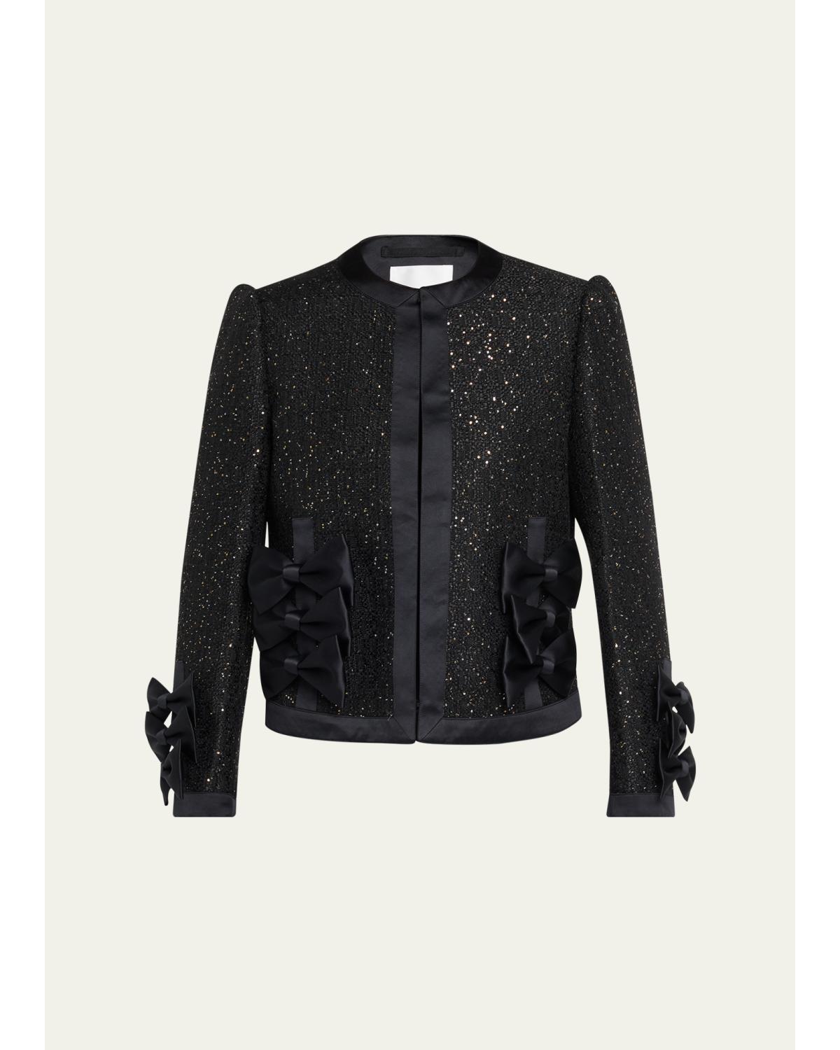 Bow Sequined Jacket