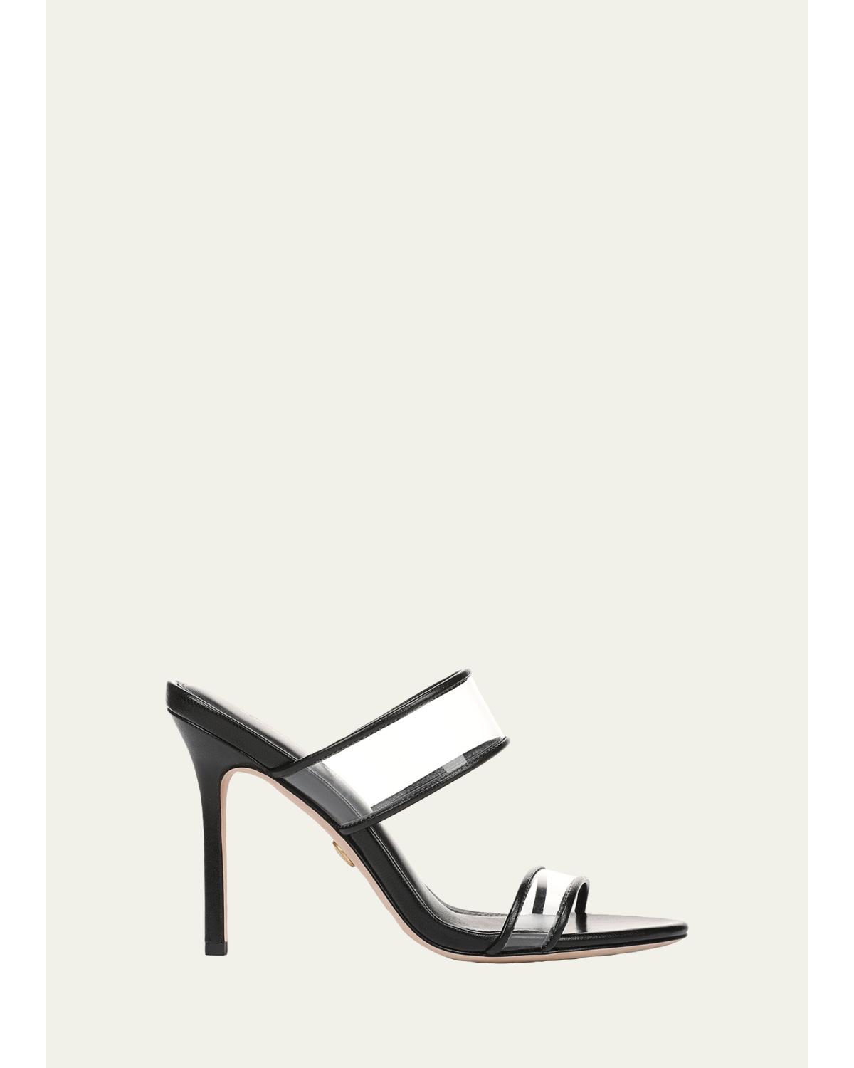 95Mm Asha Leather Piping Jelly Sandals