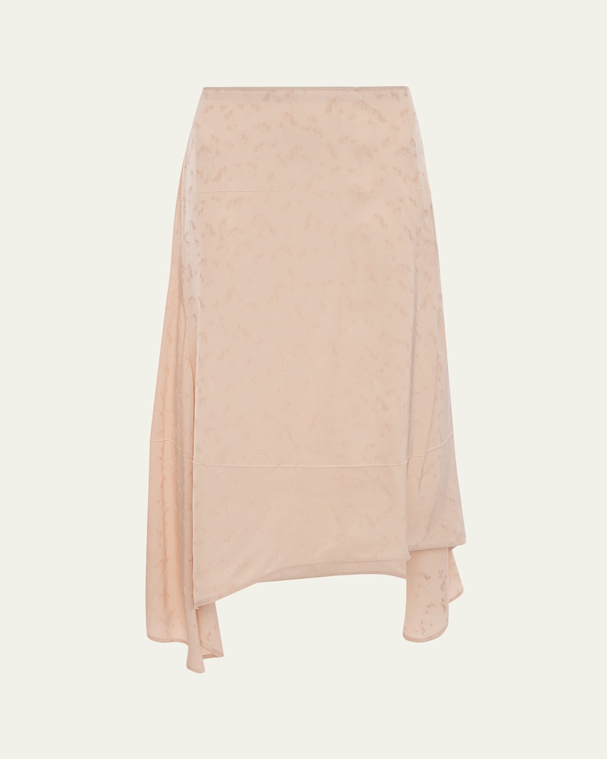 Victoria Beckham Asymmetric Draped Floral Jacquard Midi Skirt