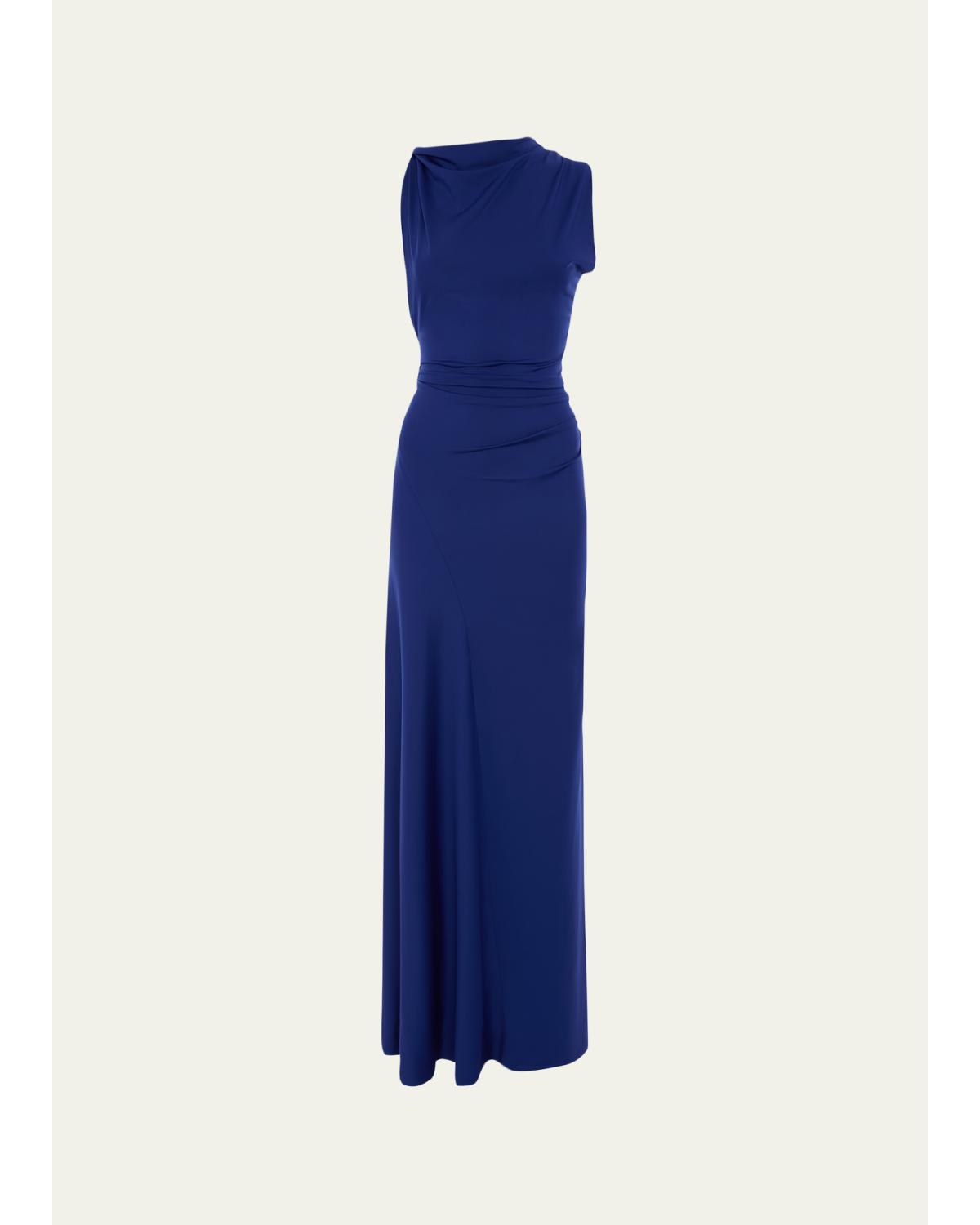 Sleeveless Draped Cutout Maxi Dress