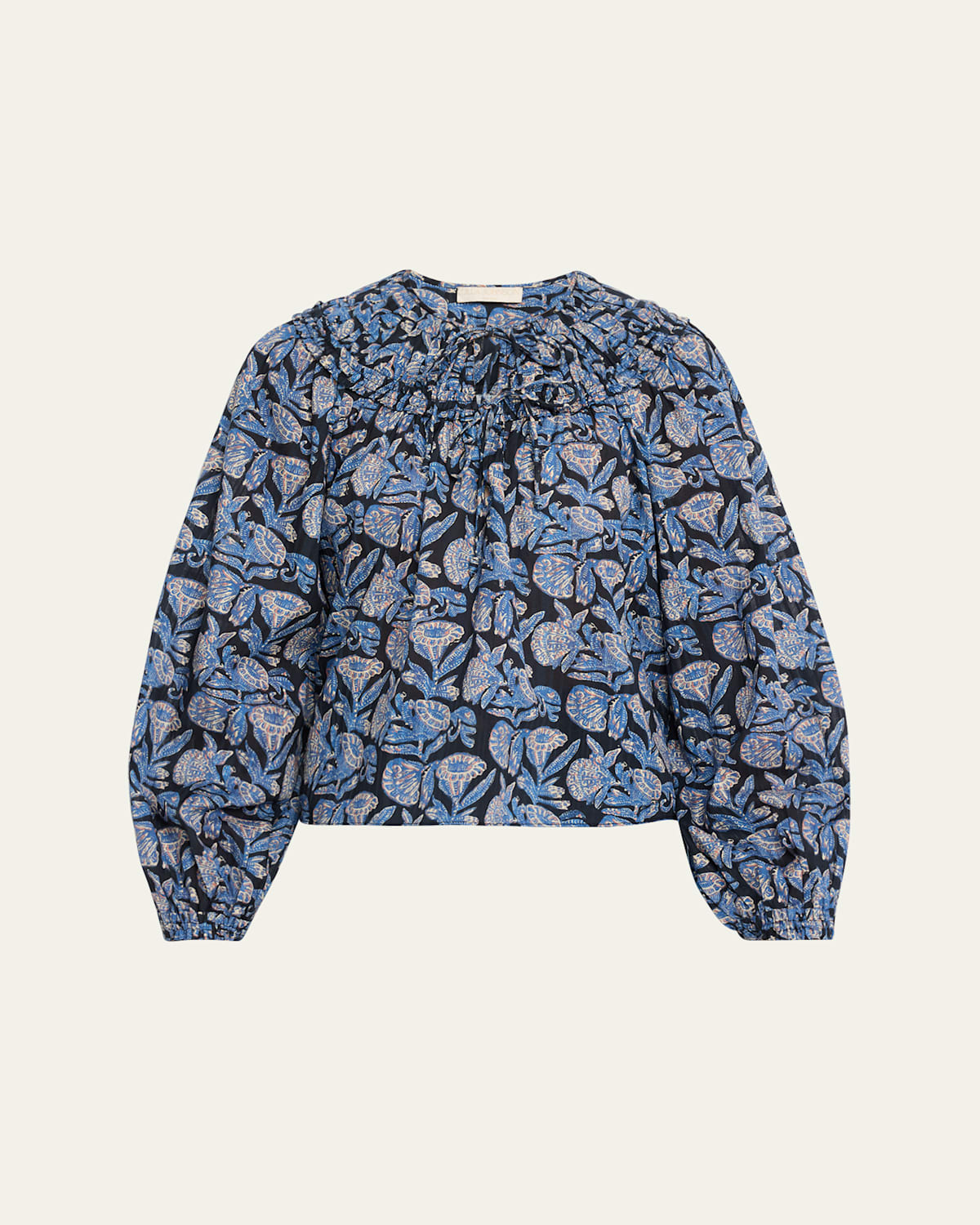 Florelle Printed Long-Sleeve Blouse
