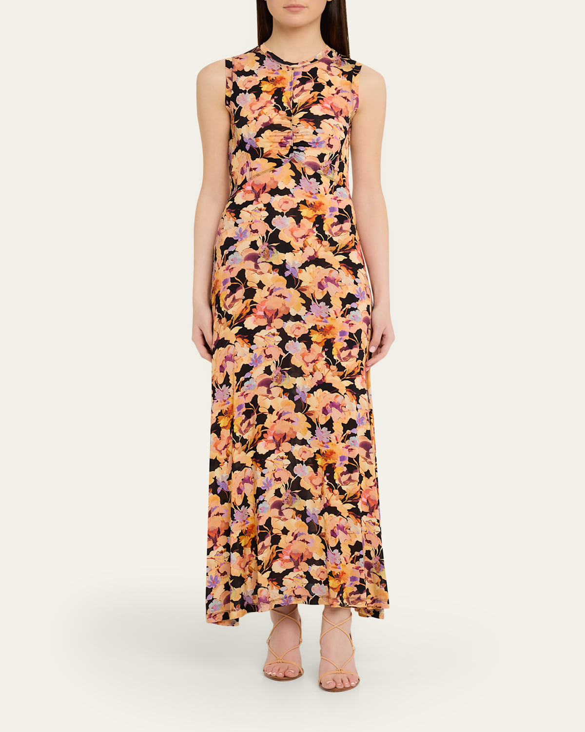 Lina Floral Jersey Maxi Dress