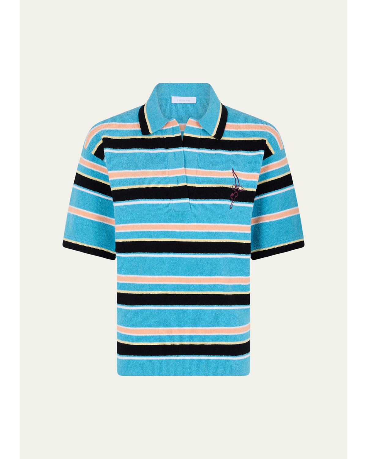 Stripe Towelling Polo