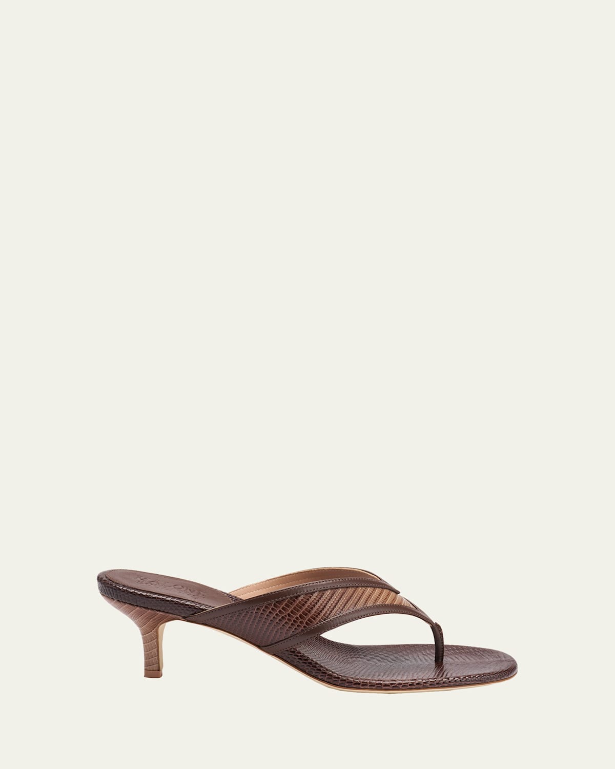 Malone Souliers 45mm Koko Embossed Leather Thong Sandals