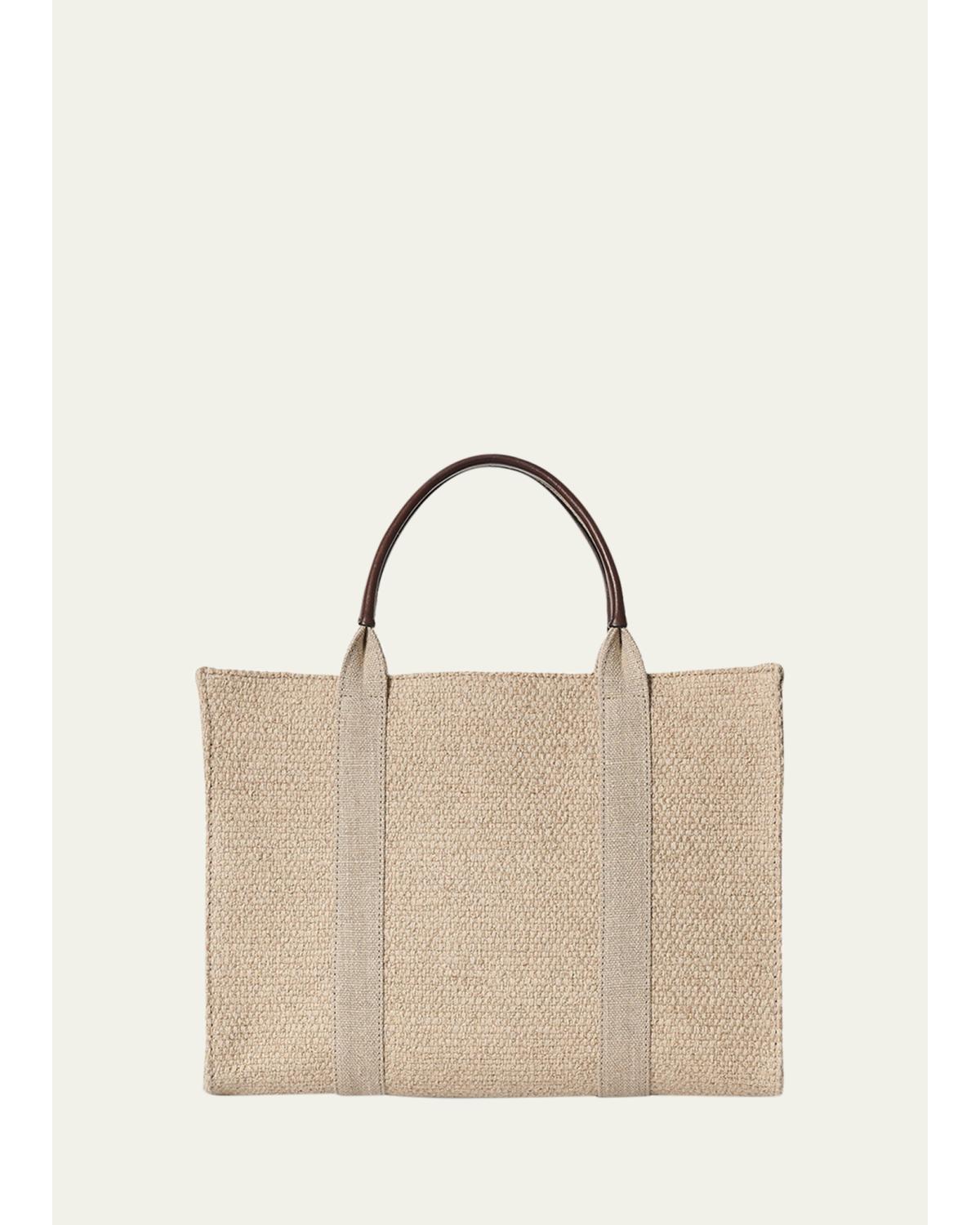 Georgia Woven Structured Tote Bag