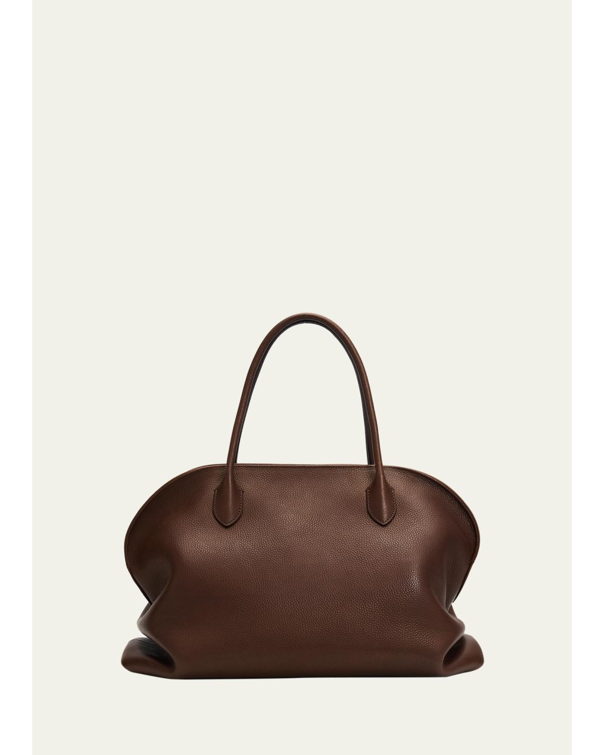Agnes 15 Curved Leather Top-Handle Bag