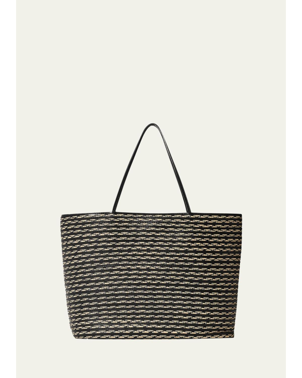 Beau Tote Bag in Raffia & Leather